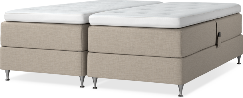 Delux Dream - Ställbar säng, dubbelsäng med bäddmadrass - Beige