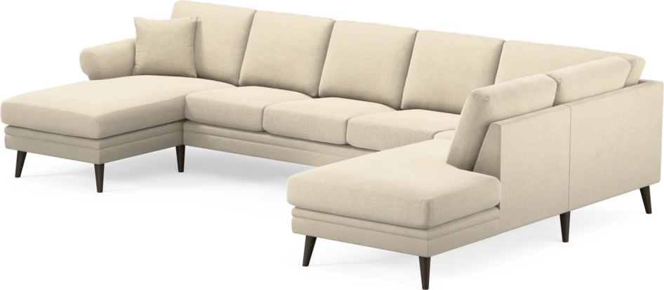 Eden - 3-sits soffa med schäslong vänster och divan höger - Beige