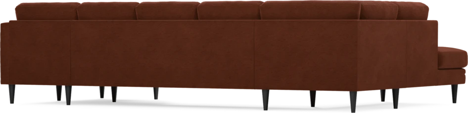 Eden - 3-sits soffa med divan vänster och schäslong höger - Orange