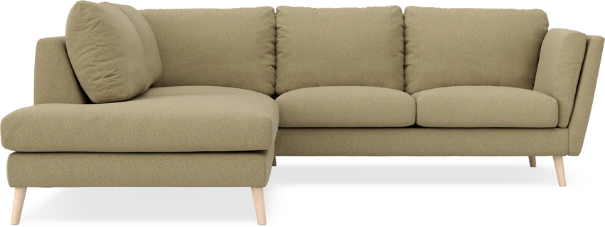Madison - 2-sits soffa med divan vänster - Gul