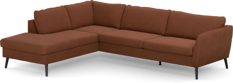 County - 2,5-sits soffa med divan vänster - Orange