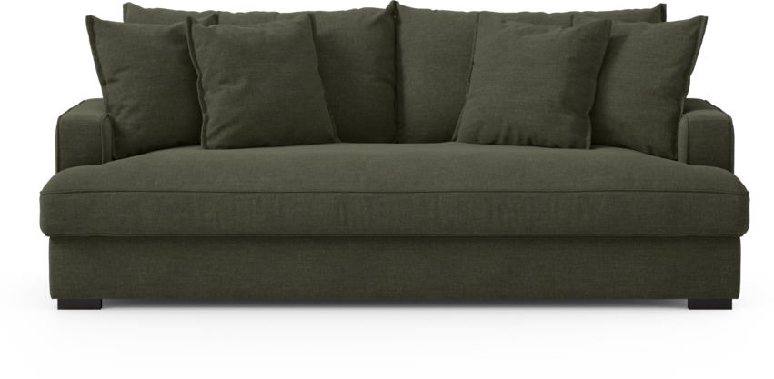 Mila - 3-sits soffa, hel dyna - Grön