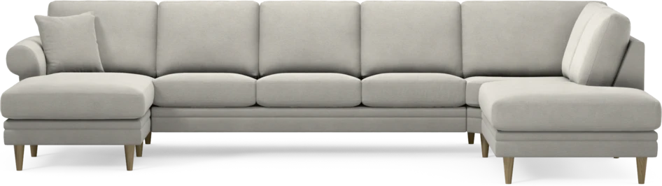 Eden - 3-sits soffa med schäslong vänster och divan höger - Grå