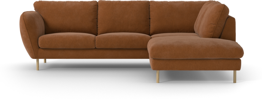 Madison Lux - 2-sits soffa med divan höger - Orange