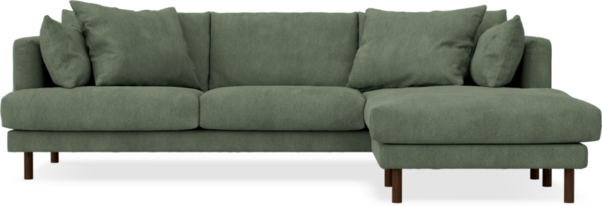 Harper - 4-sits med schäslong höger  - Grön