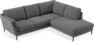 Madison - 2-sits soffa med divan höger - Grå