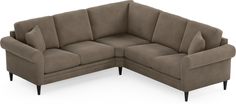 Eden - Hörnsoffa, 2+2-sits - Brun