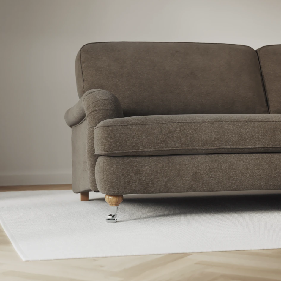 Oxford - 3-sits soffa svängd - Brun