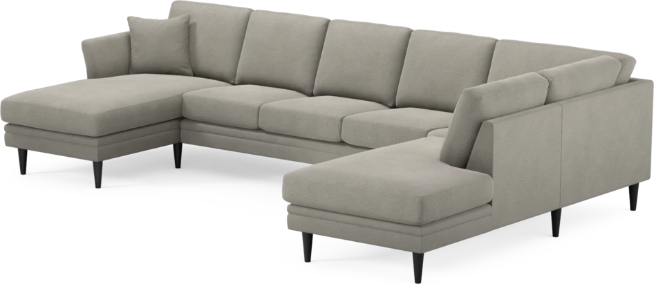 Eden - 3-sits soffa med schäslong vänster och divan höger - Grå