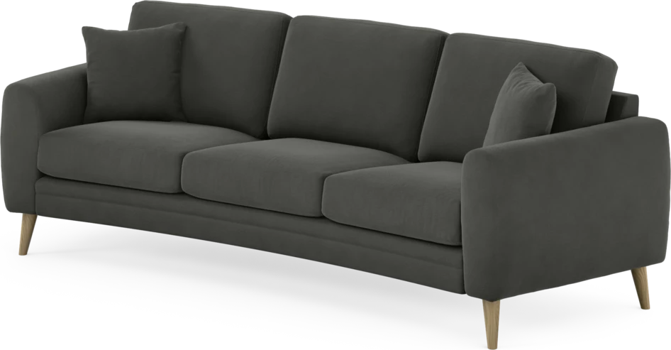Eden - 3-sits soffa svängd - Grå