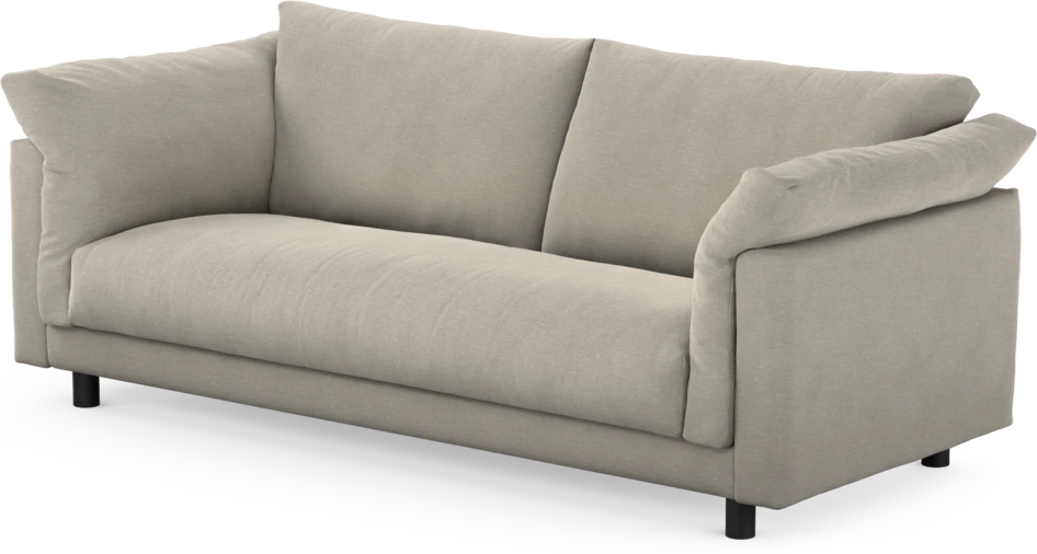 Cherrie - 2,5-sits soffa, hel dyna, fast klädsel - Grå