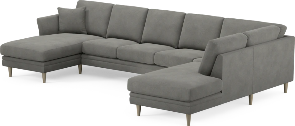 Eden - 3-sits soffa med schäslong vänster och divan höger - Grå