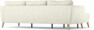 County - 3-sits soffa med flyttbar schäslong - Vit