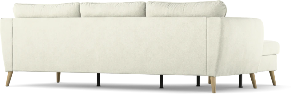 County - 3-sits soffa med flyttbar schäslong - Vit