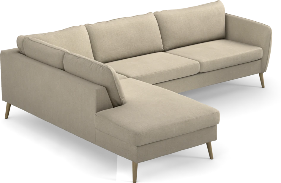County - 2,5-sits soffa med divan vänster - Beige