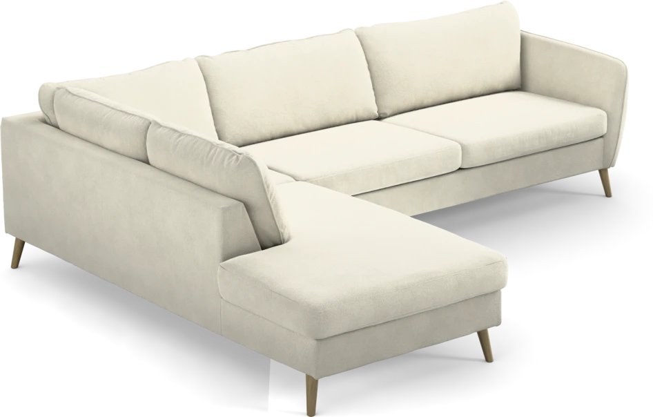 County - 2,5-sits soffa med divan vänster - Vit