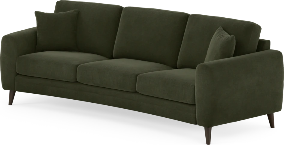 Eden - 3-sits soffa svängd - Grön