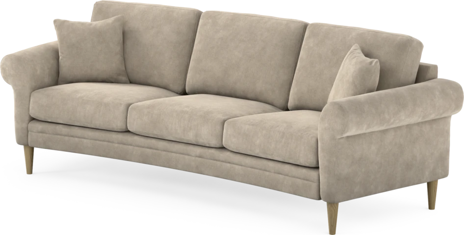 Eden - 3-sits soffa svängd - Beige