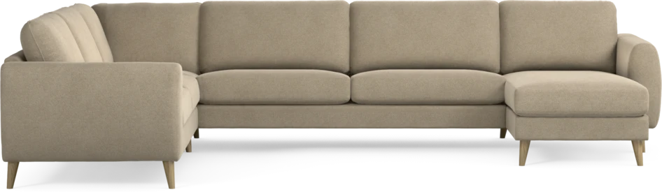 Bridge - Hörnsoffa, 2+3-sits med schäslong höger - Beige