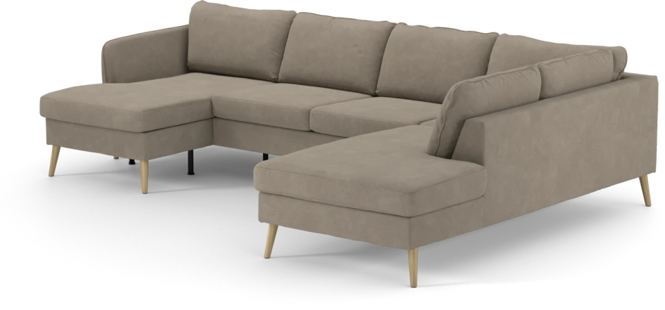 County - 3-sits soffa med schäslong vänster och divan höger - Beige