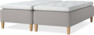 Delux Dream - Ramsäng, dubbelsäng med bäddmadrass - Grå