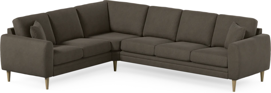 Eden - Hörnsoffa, 2+3-sits - Brun