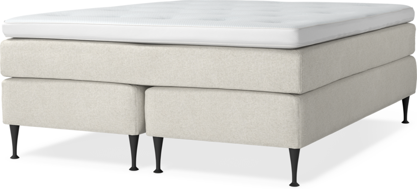 Delux Sense - Kontinentalsäng, dubbelsäng med bäddmadrass - Beige