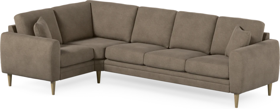 Eden - Hörnsoffa, 1+3-sits - Brun