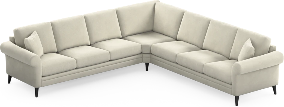 Eden - Hörnsoffa, 3+3-sits - Vit