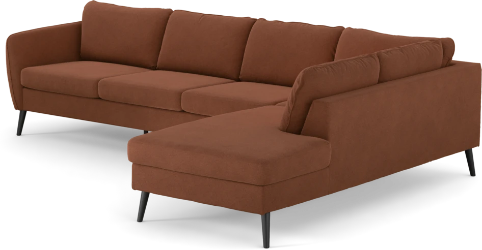 County - 3-sits soffa med divan höger - Orange