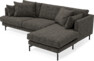 Harper - 4-sits med schäslong höger  - Grå