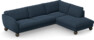 Madison Lux - 3-sits soffa med divan höger - Blå