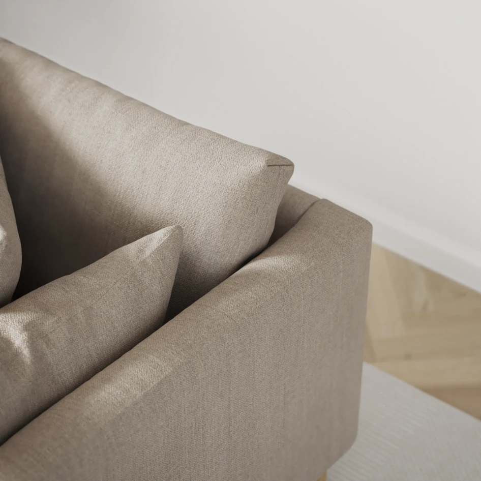 Harper - 3-sits soffa, hel dyna - Beige