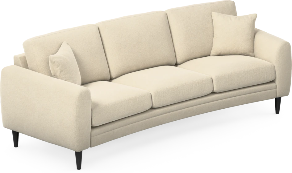 Eden - 3-sits soffa svängd - Beige