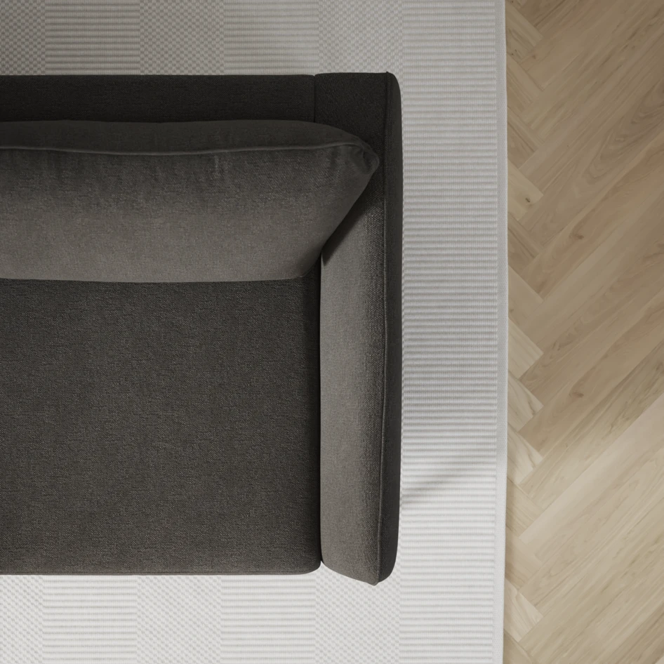 County - 4-sits soffa med divan vänster och schäslong höger - Brun