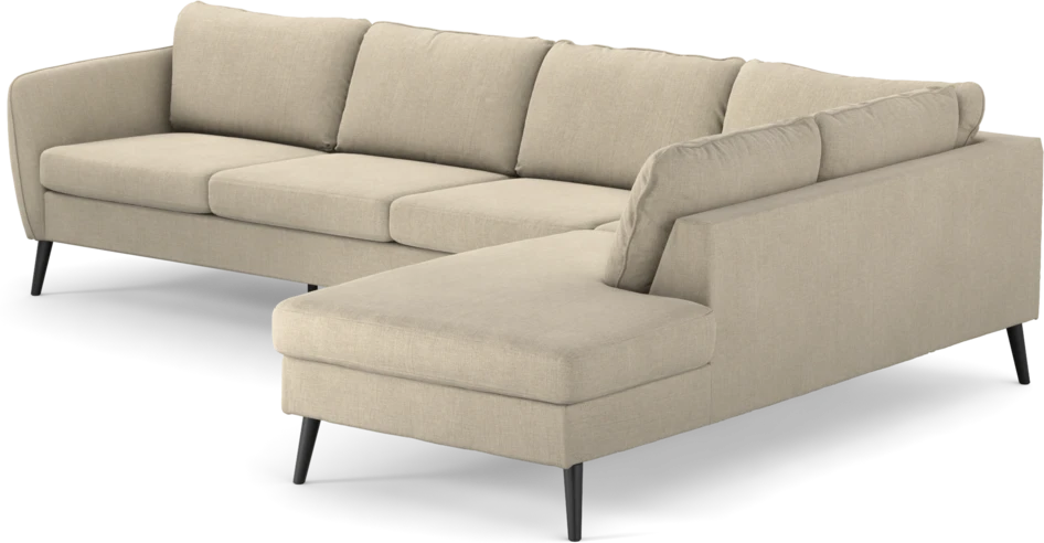 County - 3-sits soffa med divan höger - Beige