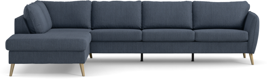 County - 3-sits soffa med divan vänster - Blå