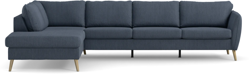 County - 3-sits soffa med divan vänster - Blå
