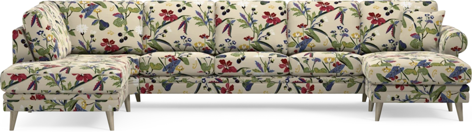 Eden - 3-sits soffa med divan vänster och schäslong höger - Flerfärgad