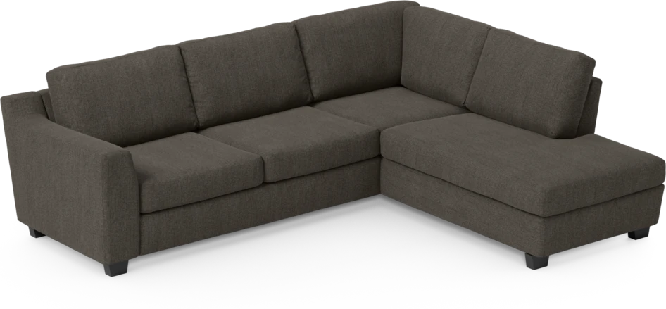 Friday - 2,5-sits soffa med divan höger - Brun