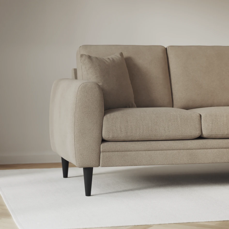 Eden - 3-sits soffa med divan vänster och schäslong höger - Beige