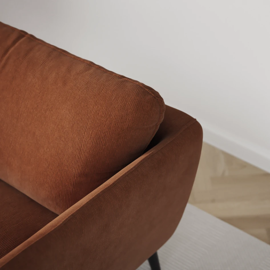 Madison Lux - 2-sits soffa med divan vänster och höger - Orange