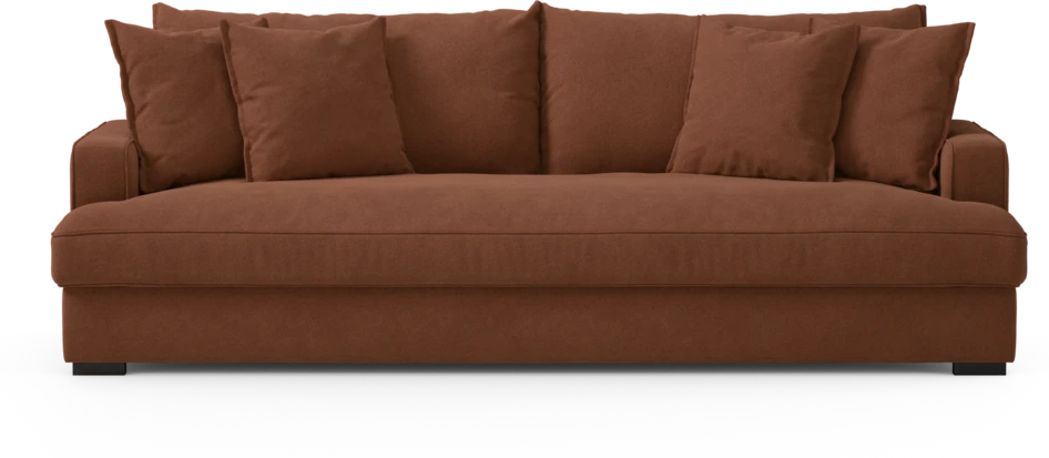 Mila - 4-sits soffa, hel dyna - Orange