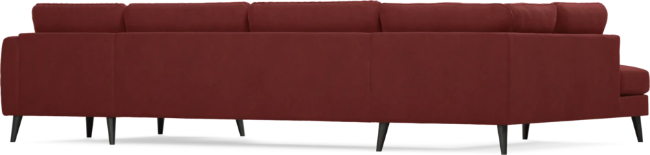 Bridge - 3-sits soffa med divan vänster och schäslong höger - Röd