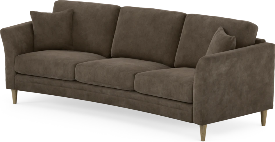 Eden - 3-sits soffa svängd - Brun