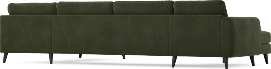 Bridge - 3-sits soffa med schäslong vänster och divan höger - Grön