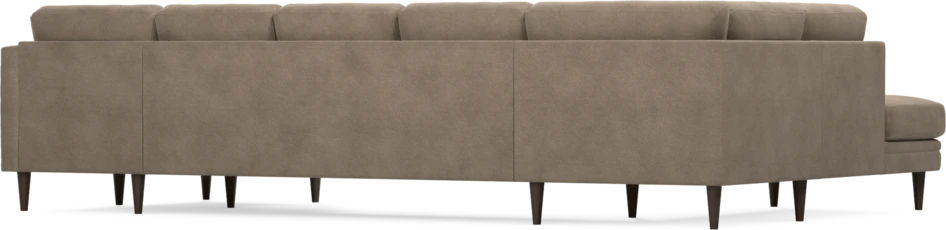 Eden - 3-sits soffa med divan vänster och schäslong höger - Brun