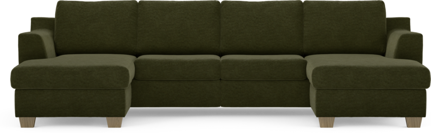 Friday - 2-sits soffa med två schäslonger - Grön