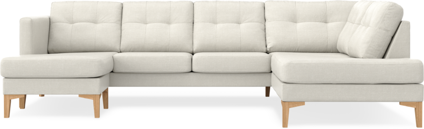 Rio - 3-sits soffa med schäslong vänster och divan höger - Vit