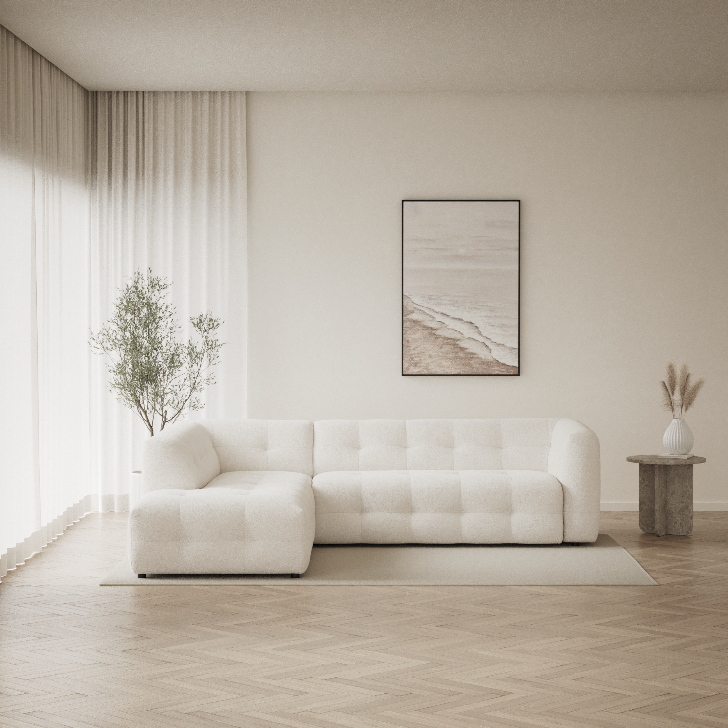 Bella, 3-sits soffa med divan vänster